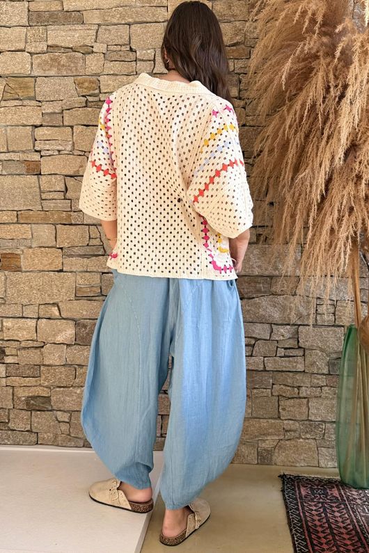 Honolulu Weekend Crochet Shirt Vanilla